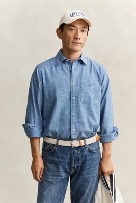 GANT Reg Chambray Shirt Blue L