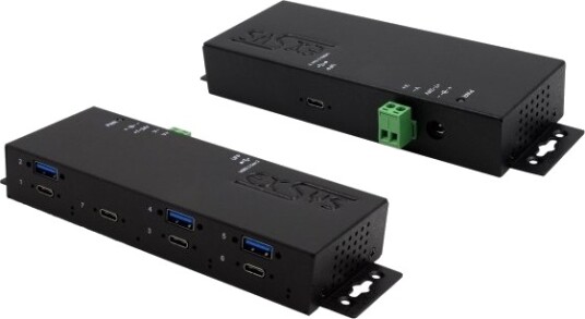 Exsys Ex-1237Hmvs, Usb 3.2 Gen 1 (3.1 Gen 1) Type-C, Usb 3.2 Gen 1 (3.1 Gen 1) Type-A, Usb 3.2 Gen 1 (3.1 Gen 1) Type-C, 5000 Mbit/S, Sort, Metall, 1 M