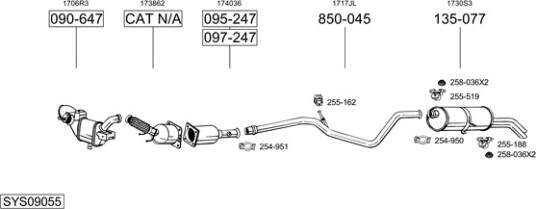 Eksosrør BOSAL 823-891 Eksosrør BOSAL 823-891