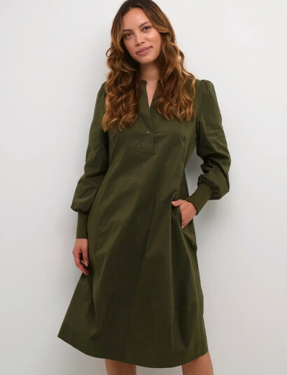 Culture Cuantoinett Rib Dress   Green   S