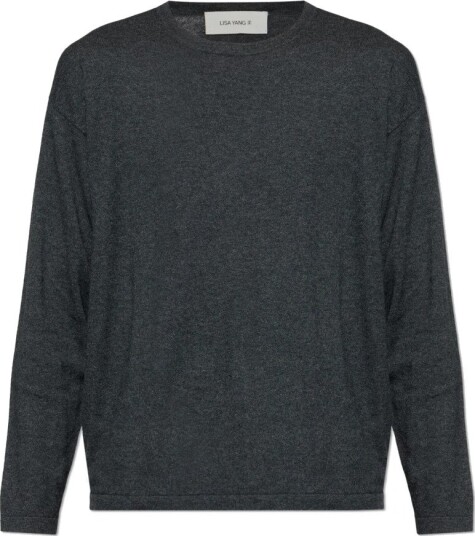 Lisa Yang, Herre, Strikkevarer, Grå, 2XL,