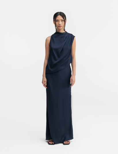 Ahlvar Gallery Lima Silk Tank - Navy - XS
