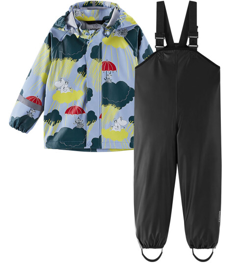 Reima Regntøy m. Seler PU MOOMIN Sprøtt Luftig Blue Reima 1½ år 86 Regntøy Blå Grønn Gul Rød