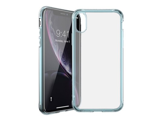 Itskins Nano // Ice - Baksidedeksel For Mobiltelefon - Polykarbonat, Termoplast-Polyuretan (Tpu), Impacthane - Gjennomsiktig, Lys Blå, Krystallklar - 6.1" - For Apple Iphone Xr