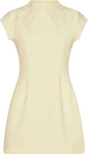 Malina | Bethanny Embroidered Fitted Mini Dress | 38