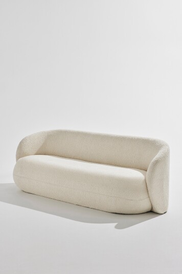 Jotex Sofa 3seter Polyester/Teddy/Kryssfiner/Polyeterskum Naturhvit Bloom 1663845010