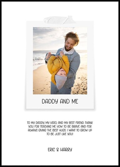 My Daddy Photo Personal Plakat Plakat / 100x150cm