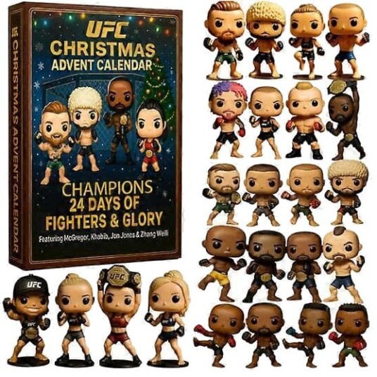 UFC Jul Adventskalender Blind Box   Juletrepynt Akrylpynt MMA fanpynt