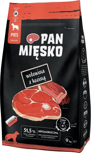 Pan Miesko With Goat M Tørrfôr Til Hund Beef 9 kg