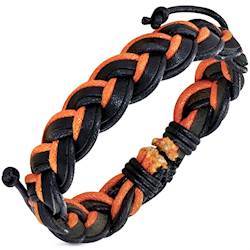 Armbånd av lær flette Armbånd av lær flette