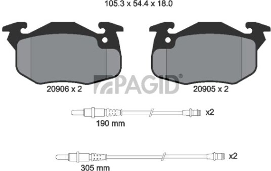 PAGID T9029N Bremseklosser