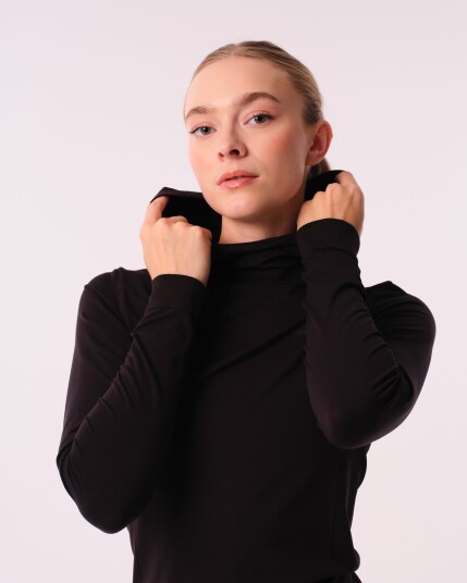 LEVITY Trail Seamless Running Hood Black Reflective - S