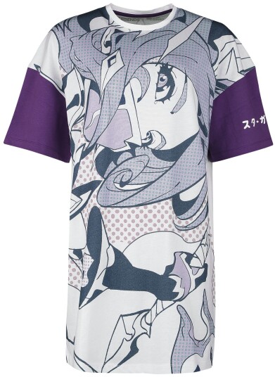 League Of Legends gaming Kort kjole Star Guardian S til XXL Damer Hvit/Lilla