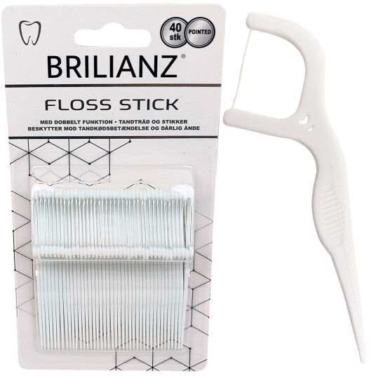 Flosshengere Brillianz Floss Stick Pointed 40 stk.