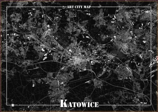 Art Map Dekorativ Plakat Katowice