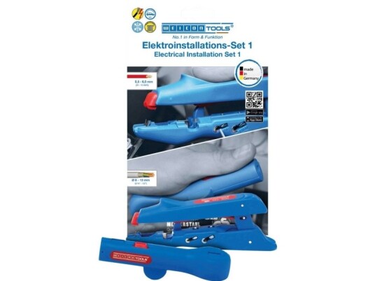 Weicon Tools 52881001 No 300 + No 13 Kabelbeklædningsfjerner Sæt Egnet Til Ledare Med Pvc-Isolering 0.5 Til 6.0 Mm²