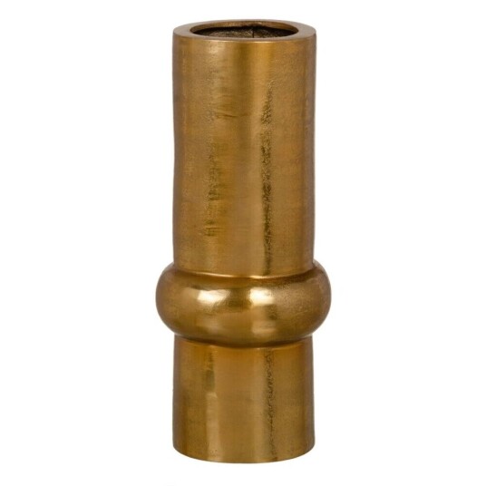 Bigbuy Home Vase 18 X 18 X 41 Cm Gyllen Aluminium