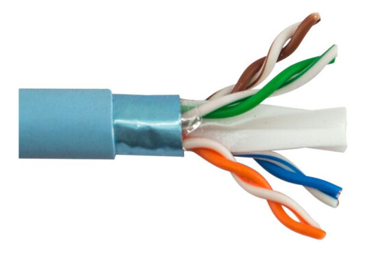SCP HNCPRO+SH-LSZH CAT6 SHIELDED LOW SMOKE ZERO HALOGEN- HDBASET ENHANCED 550 MHz BOX 305M ICE BLUE