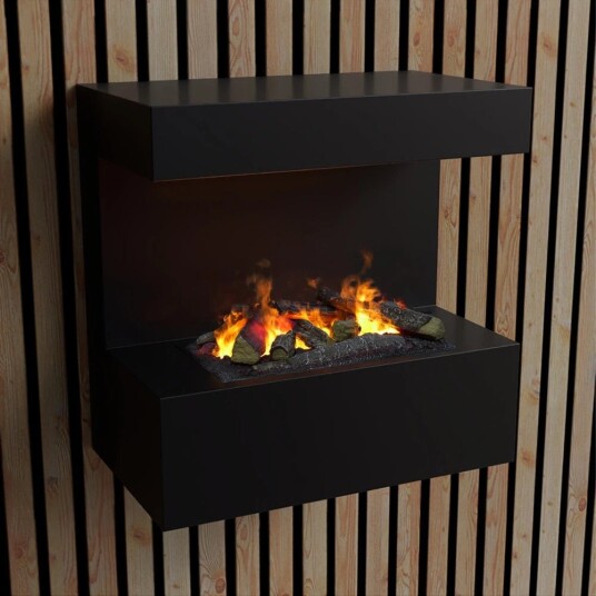 Scandiflames Electric Late Veggmontert Vanndamp Peis - Svart