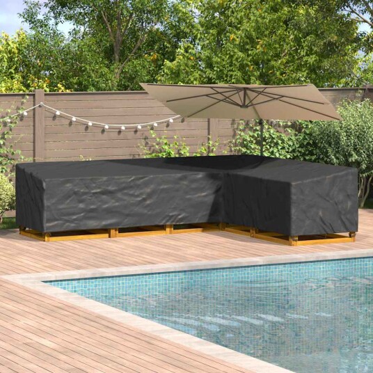  Trekk til utemøbler Svart 355 x 275 x 80 cm 420D Oxford Stoff