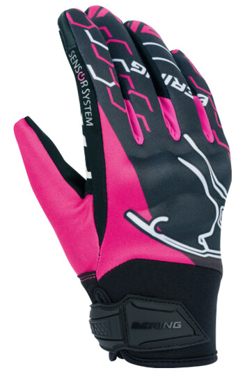 Bering MC-Hansker Lady Walshe Fuksia-Svart Bering MC-Hansker Lady Walshe Fuksia-Svart