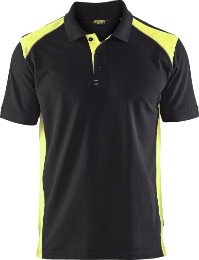 Blåkläder 332410509933XXXL Pikéskjorte svart/gul 3XL, Klær