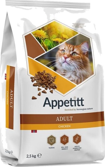 Appetitt Kattemat Voksen Kylling 10 kg Tørrfôr