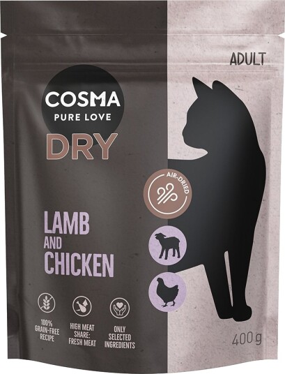 Cosma Tørrfôr Tørrfôr & Kylling Lam 400 G