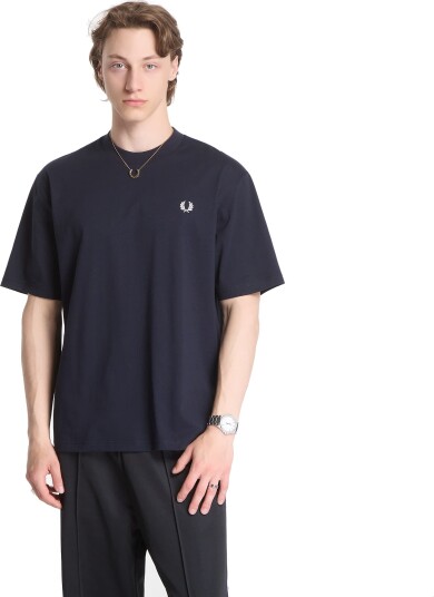 Fred Perry Back Print Fred Perry Text Tee Navy M Fred Perry Back Print Fred Perry Text Tee Navy M