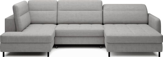 Berrto Sofa med Divan og Sjeselong 5 seters   Lysgrå