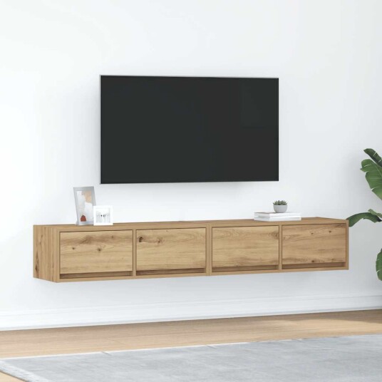 TV benker 2 stk artisan eik 80x31x25,5 cm konstruert tre
