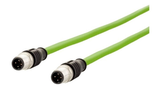 Metz Connect M12 Hann-M12 Hann 4-Pinners D-Kodet Tilkoblingskabel 2 M