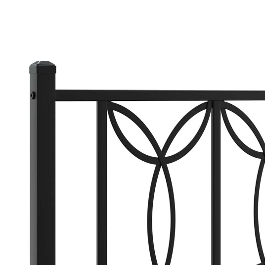 Sengegavl i metall svart 200 cm 8721102644290