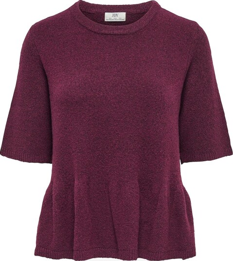 JDY Genser Jdybrilliant Life S/S On Peplum Pul Rød