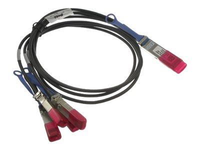 DELL 100GbE Passive Direct Attach Breakout Cable - direktekoblingskabel - 2 m DELL 100GbE Passive Direct Attach Breakout Cable - direktekoblingskabel - 2 m