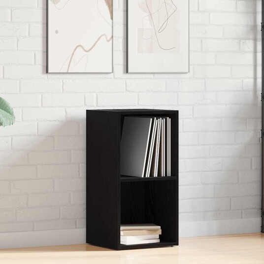 LP Oppbevaringsboks svart eik 71x34x36 cm konstruert tre