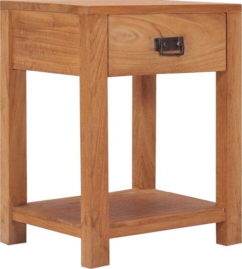 vidaXL Nattbord 35x35x50 cm heltre teak