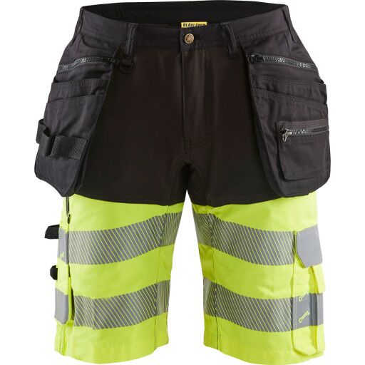 Blåkläder 159618119933C60 Synlighetsshorts med stretch, svart/varselgul Str. C60, Klær
