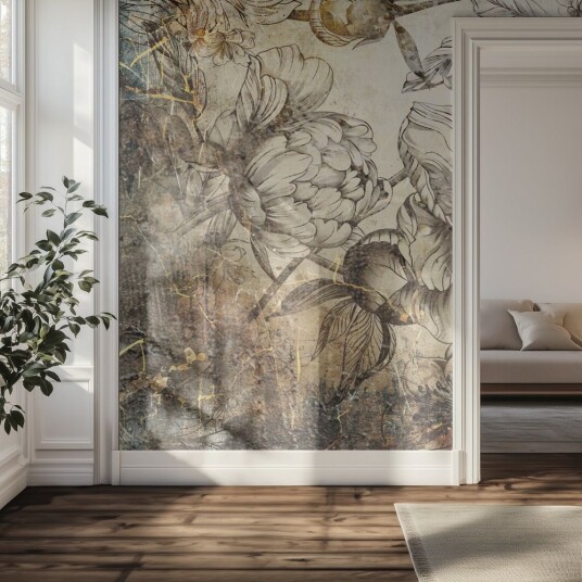 Tapet   Elegant Blomsterdesign