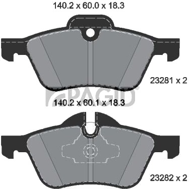 PAGID T1220N Bremseklosser
