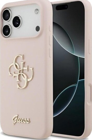GUESS Silicone Big 4G Script Case for iPhone 17 Pro Max - Pink