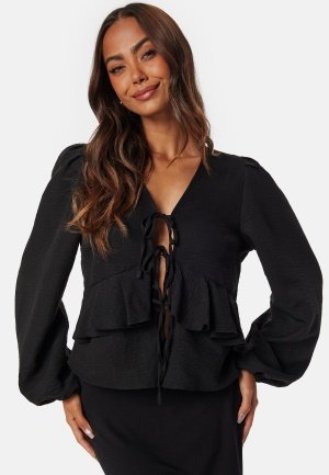 BUBBLEROOM Frill Blouse Black S