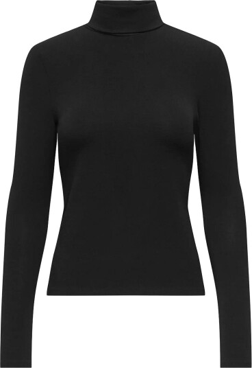 ONLY Onlglamour L/S Roll-Neck Top Jrs Noos - BLACK - M