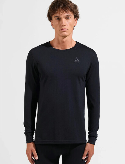 Odlo Odlo Merino 200 Bl Top Crew Neck L/S - Black - M