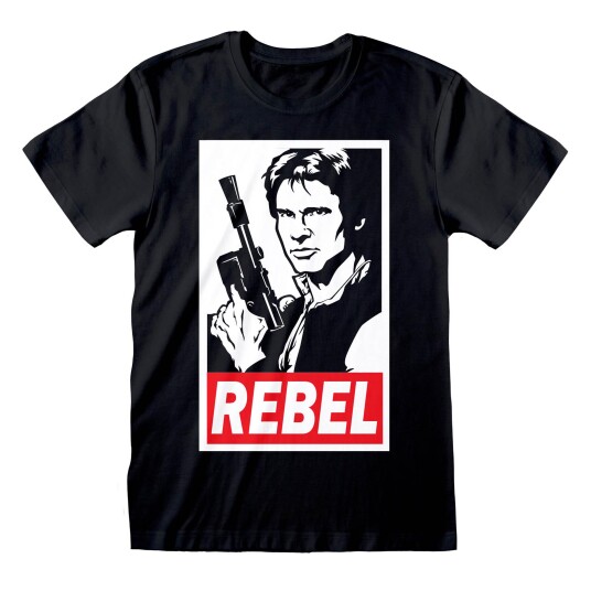 Star Wars T-skjorte Han Solo Rebel - M - Voksen - 100% bomull