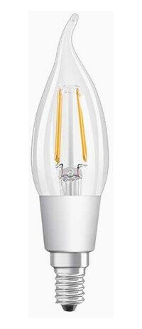 Osram LED-pære CL BA buet topp E14 Dim 4,5W/827 (40W)