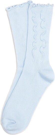 SUI AVA Ruffle Pastel Socks Blue 37 41