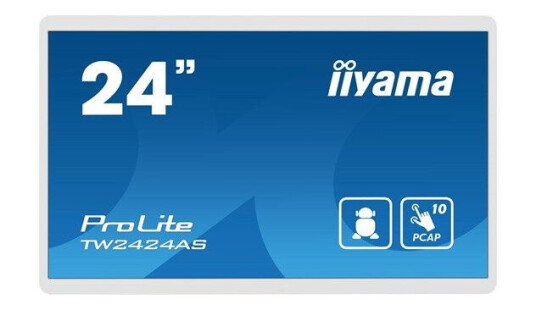 Iiyama 24" ProLite TW2424AS Berøringsskjerm Full HD IPS Hvit Iiyama 24" ProLite TW2424AS Berøringsskjerm Full HD IPS Hvit