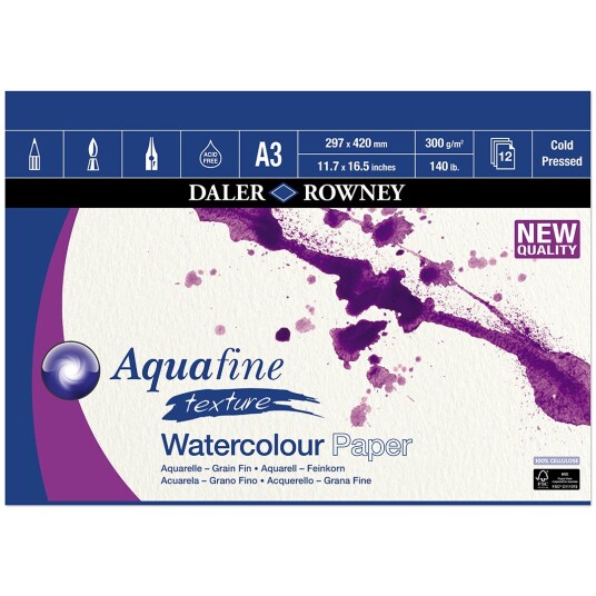 Aquafine Akvarellblokk CP 300g A3 Aquafine Akvarellblokk CP 300g A3