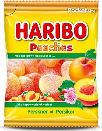 Haribo Fersken Sukret Vingummi 80 gram